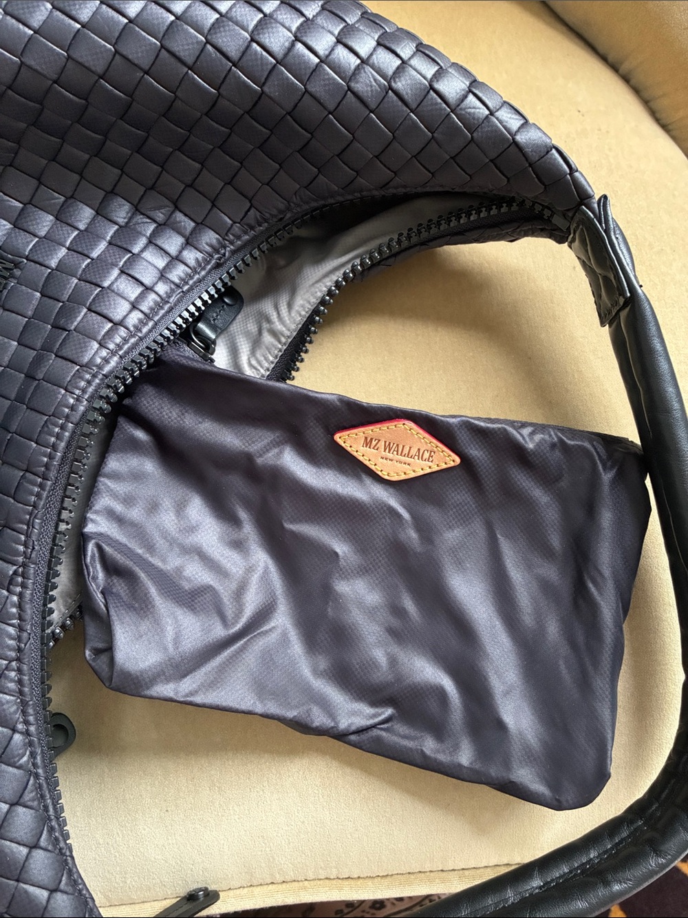 MZ WALLACE Black Large Woven Shoulder - Picture 5 of 11